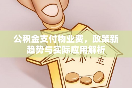 滨城公积金支付物业费，政策新趋势与实际应用解析