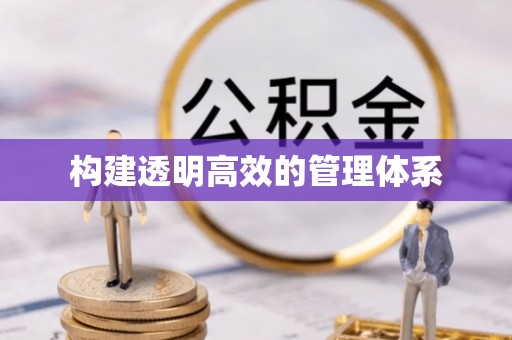 滨城构建透明高效的管理体系