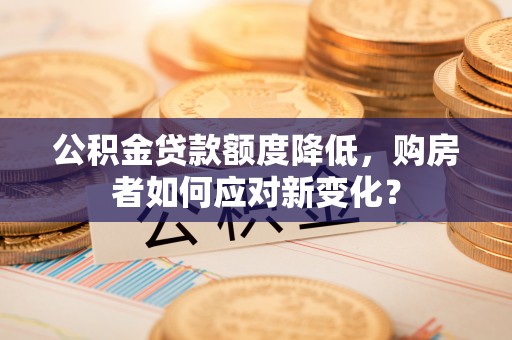 滨城公积金贷款额度降低，购房者如何应对新变化？