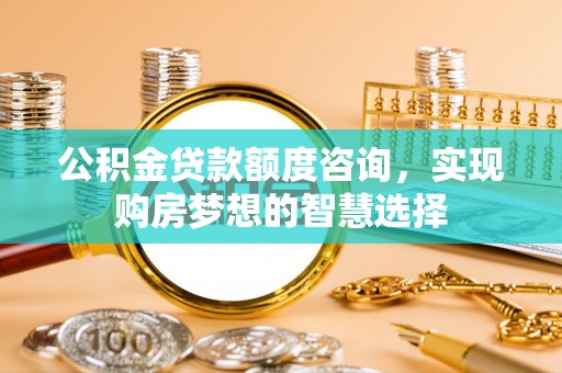 滨城公积金贷款额度咨询，实现购房梦想的智慧选择