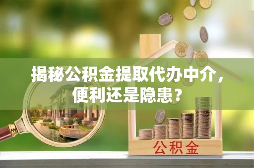 滨城揭秘公积金提取代办中介，便利还是隐患？
