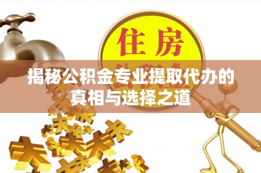 滨城揭秘公积金专业提取代办的真相与选择之道