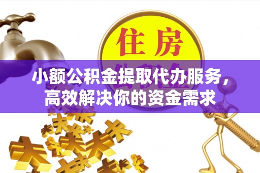 滨城小额公积金提取代办服务，高效解决你的资金需求