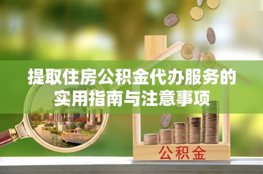 滨城提取住房公积金代办服务的实用指南与注意事项