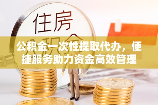 滨城公积金一次性提取代办，便捷服务助力资金高效管理