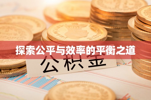 滨城探索公平与效率的平衡之道