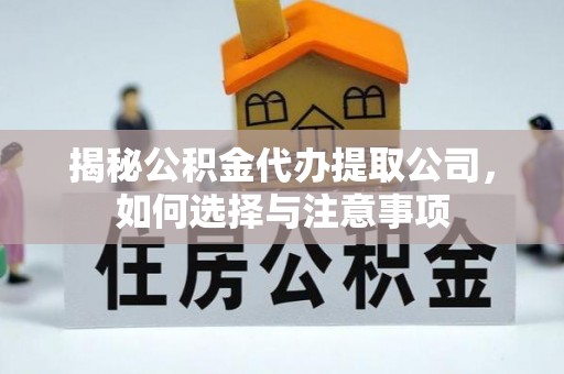 滨城揭秘公积金代办提取公司，如何选择与注意事项
