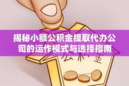 滨城揭秘小额公积金提取代办公司的运作模式与选择指南