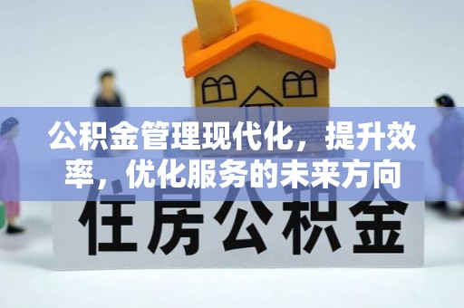 滨城公积金管理现代化，提升效率，优化服务的未来方向