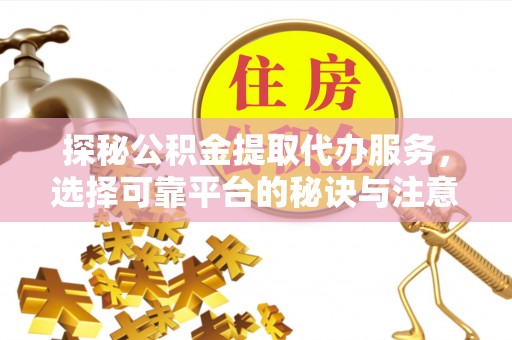 滨城探秘公积金提取代办服务，选择可靠平台的秘诀与注意事项